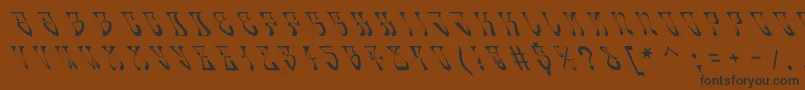 Oldskool-fontti – mustat fontit ruskealla taustalla