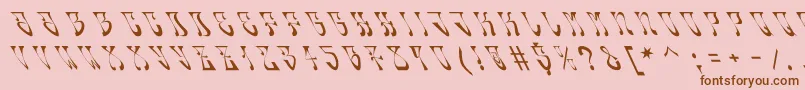 Oldskool Font – Brown Fonts on Pink Background
