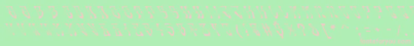 Oldskool-fontti – vaaleanpunaiset fontit vihreällä taustalla