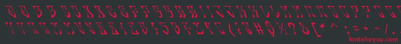 Oldskool Font – Red Fonts on Black Background