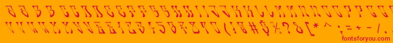 Oldskool Font – Red Fonts on Orange Background