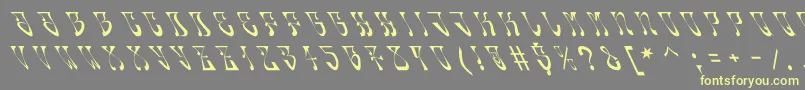 Oldskool-Schriftart – Gelbe Schriften auf grauem Hintergrund
