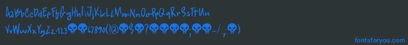 FearsomeDemo Font – Blue Fonts on Black Background