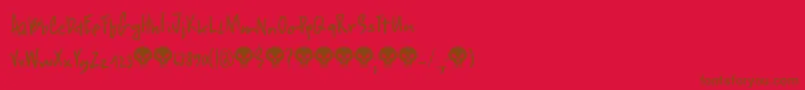FearsomeDemo Font – Brown Fonts on Red Background