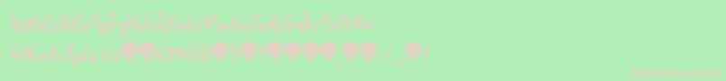FearsomeDemo Font – Pink Fonts on Green Background