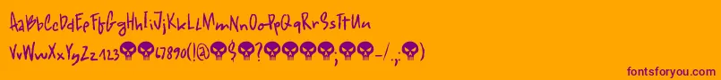 FearsomeDemo Font – Purple Fonts on Orange Background