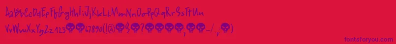 FearsomeDemo Font – Purple Fonts on Red Background