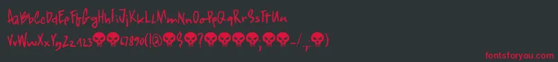 FearsomeDemo Font – Red Fonts on Black Background