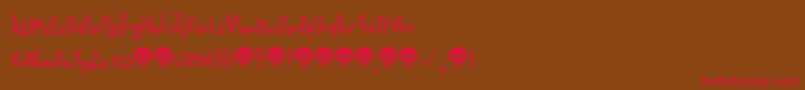 FearsomeDemo Font – Red Fonts on Brown Background