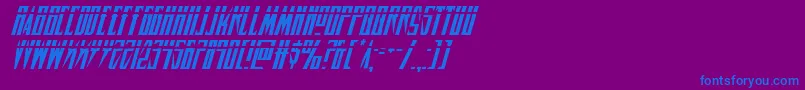 Timberwolflasital2 Font – Blue Fonts on Purple Background