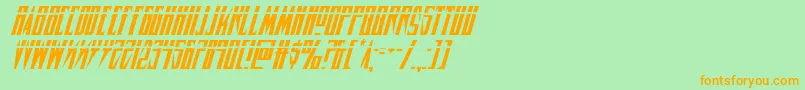 Timberwolflasital2 Font – Orange Fonts on Green Background