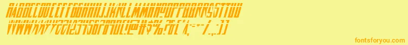 Timberwolflasital2 Font – Orange Fonts on Yellow Background