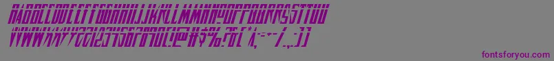 Timberwolflasital2 Font – Purple Fonts on Gray Background