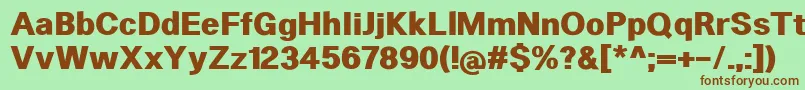 HeltarExtrabold Font – Brown Fonts on Green Background