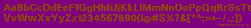 HeltarExtrabold Font – Brown Fonts on Purple Background