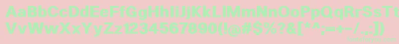 HeltarExtrabold Font – Green Fonts on Pink Background