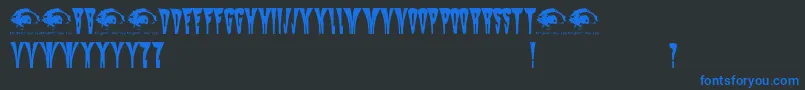 MysterioSwtrial Font – Blue Fonts on Black Background