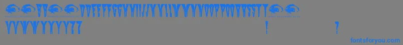 MysterioSwtrial Font – Blue Fonts on Gray Background