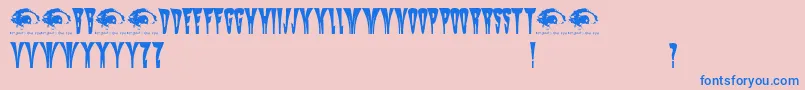 MysterioSwtrial Font – Blue Fonts on Pink Background