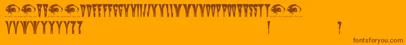 MysterioSwtrial Font – Brown Fonts on Orange Background