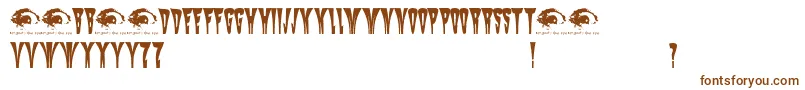 MysterioSwtrial Font – Brown Fonts on White Background