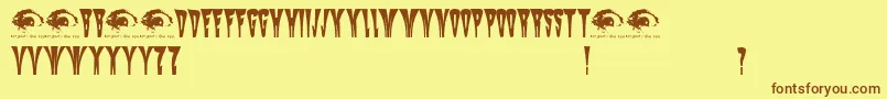 MysterioSwtrial Font – Brown Fonts on Yellow Background