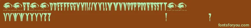 MysterioSwtrial Font – Green Fonts on Brown Background