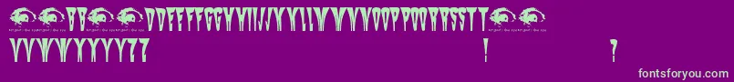 MysterioSwtrial Font – Green Fonts on Purple Background