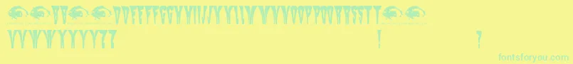 MysterioSwtrial Font – Green Fonts on Yellow Background