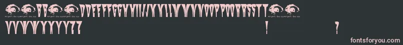 MysterioSwtrial Font – Pink Fonts on Black Background