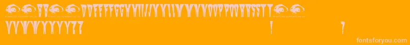 MysterioSwtrial Font – Pink Fonts on Orange Background