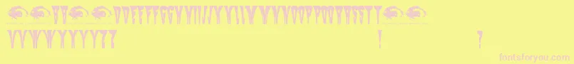 MysterioSwtrial Font – Pink Fonts on Yellow Background