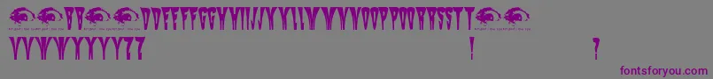 MysterioSwtrial-Schriftart – Violette Schriften auf grauem Hintergrund