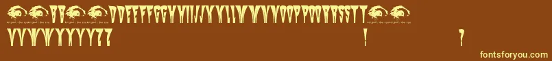 MysterioSwtrial Font – Yellow Fonts on Brown Background