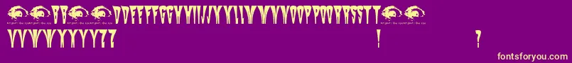 MysterioSwtrial Font – Yellow Fonts on Purple Background