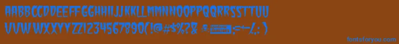 Шрифт Greenfuz – синие шрифты на коричневом фоне