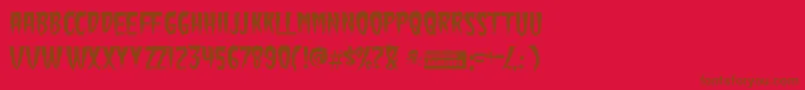 Greenfuz Font – Brown Fonts on Red Background