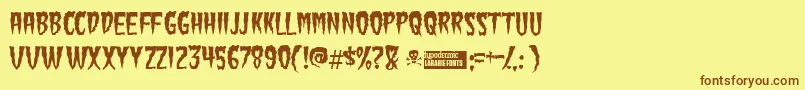 Greenfuz Font – Brown Fonts on Yellow Background