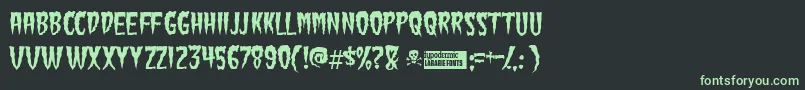 Greenfuz Font – Green Fonts on Black Background