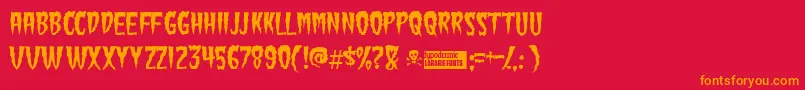 Greenfuz Font – Orange Fonts on Red Background