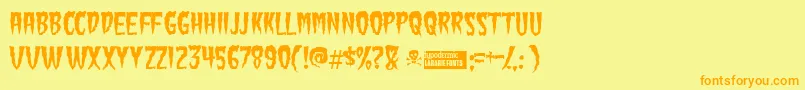 Greenfuz Font – Orange Fonts on Yellow Background