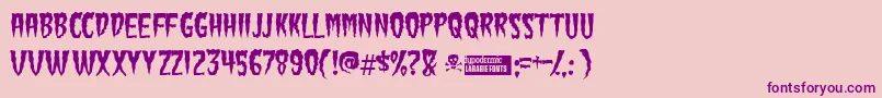 Greenfuz Font – Purple Fonts on Pink Background
