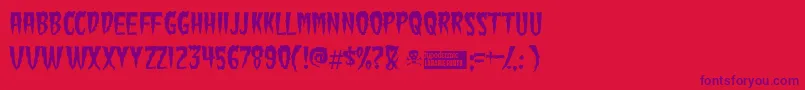 Greenfuz Font – Purple Fonts on Red Background