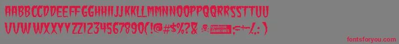 Greenfuz-Schriftart – Rote Schriften auf grauem Hintergrund