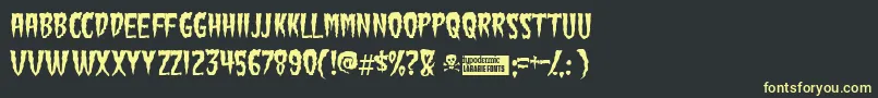Greenfuz Font – Yellow Fonts on Black Background