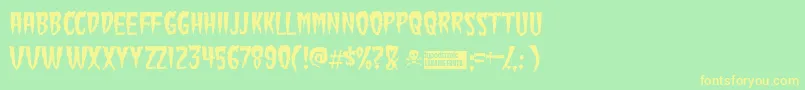 Greenfuz Font – Yellow Fonts on Green Background