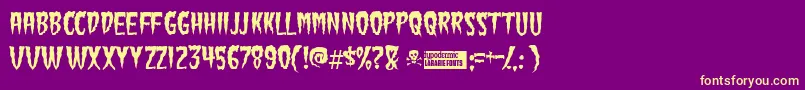 Greenfuz Font – Yellow Fonts on Purple Background