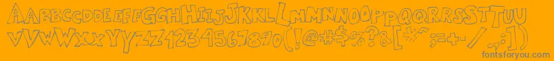 More about Kartoone Font Kartoone Font – Gray Fonts on Orange Background