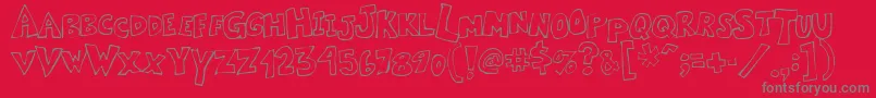 Kartoone Font – Gray Fonts on Red Background