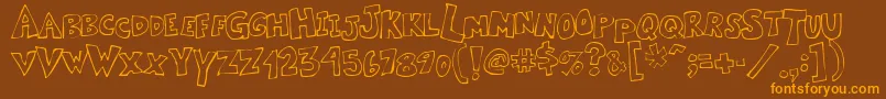 More about Kartoone Font Kartoone Font – Orange Fonts on Brown Background